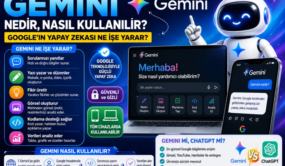 Gemini Nedir, Nasıl Kullanılır? Google’ın Yapay Zekası Ne İşe Yarar?